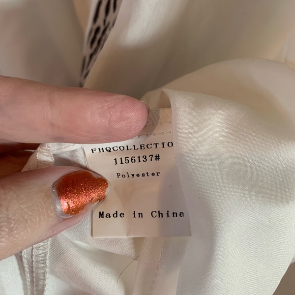 BUNDLE ONLY FHQ Collection White Animal Print Blouse - Picture 6 of 7